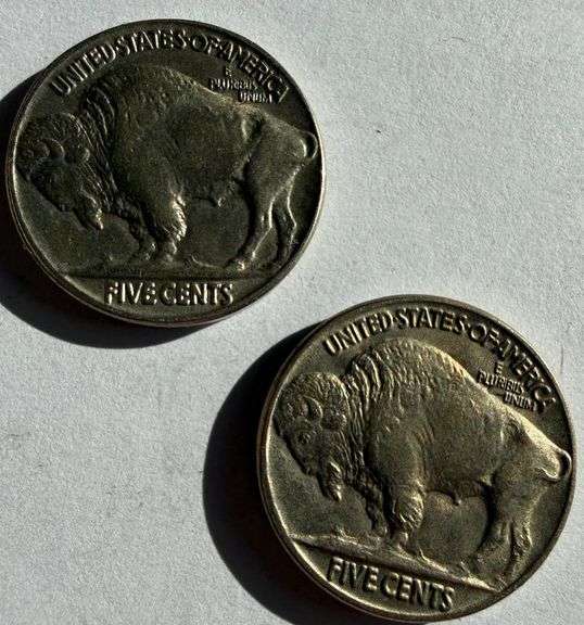 1934 1935 BU Buffalo Nickels