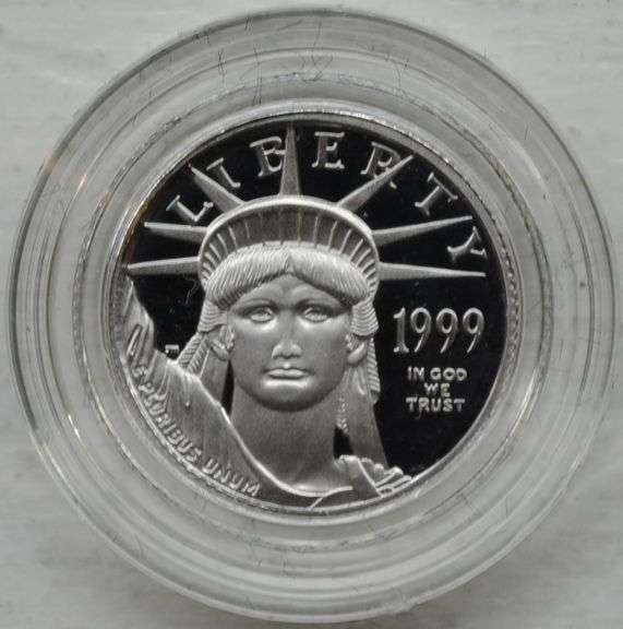 1999-W $10 American Platinum Eagle 1/10 oz – Lady Liberty – Proof – With Box & COA