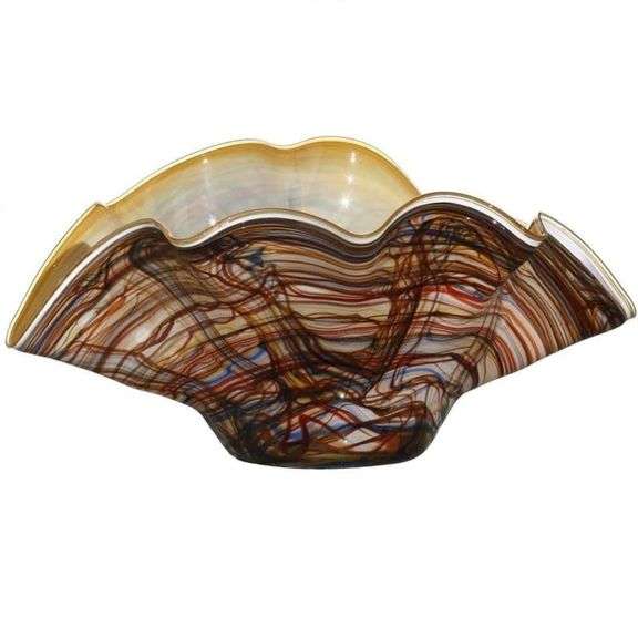 16"W Victoria Bella Glass Coco Bowl