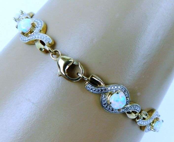 Sterling Vermeil Opal Bracelet