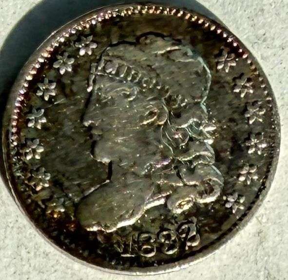 Attractive Toned 1832 Bust Half Dime
