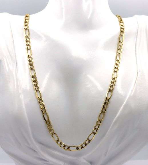 Always Popular 14K YG Figaro Necklace