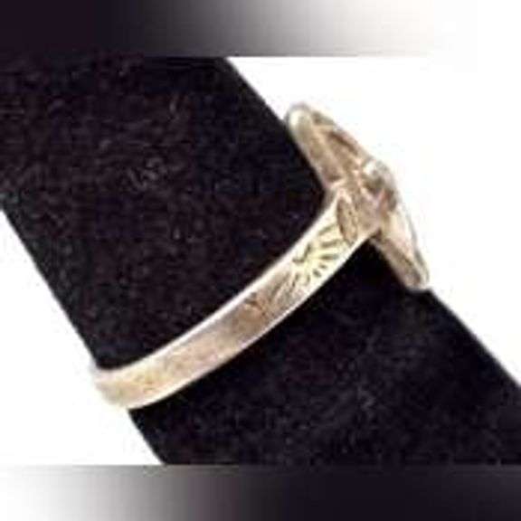 Jesus on The Cross Ring in Sterling Silver .