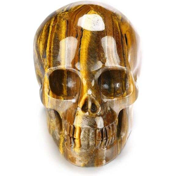 Tiger Iron Eye Crystal Skull