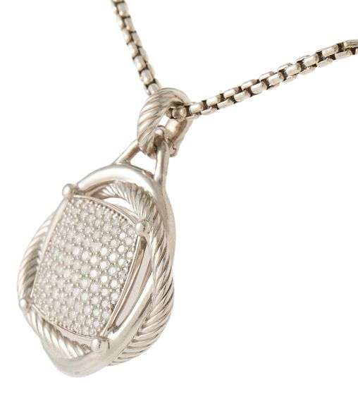David Yurman 1.47ctw Diamond Infinity Large Pendant Necklace in Sterling