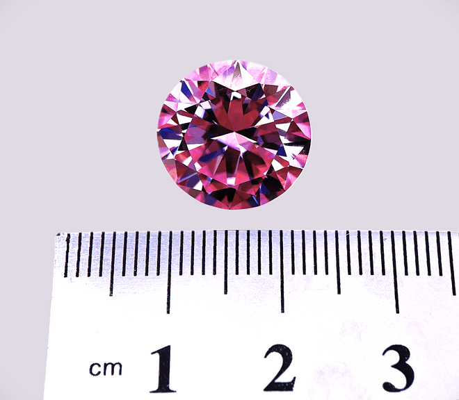 Huge 10 Ct Sparkling VVs1 Pink Lab Simulated Diamond Solitaire