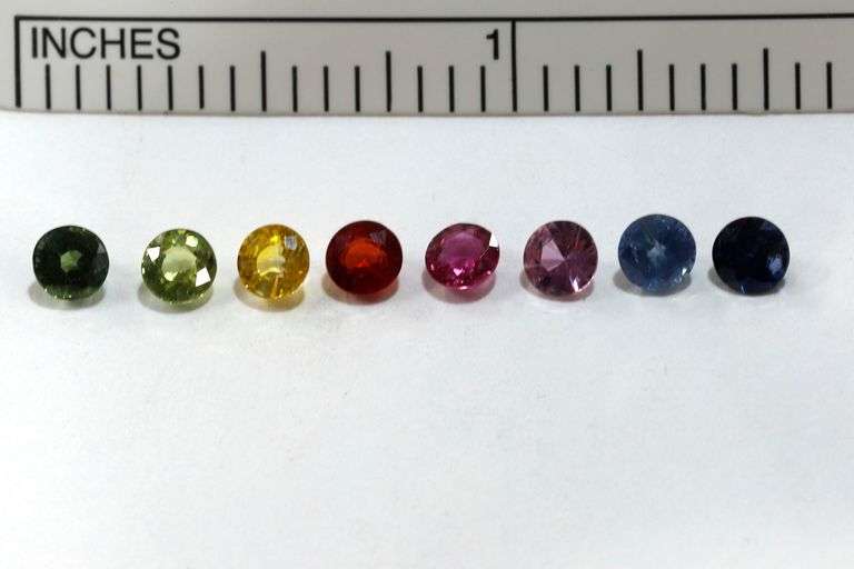 Colorful Natural Sapphire Suite of 8