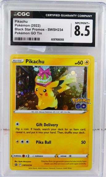 Pokémon 2022 Pikachu Black Star Promos Card, 8.5