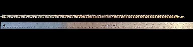 Huge  252.2 Gram 14 Kt Yellow Gold Plated Curb Link Necklace