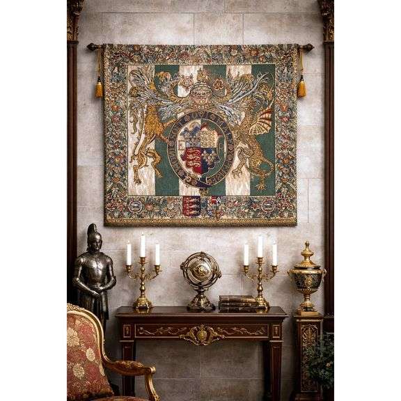 Royal Arms of England Woven Tapestry