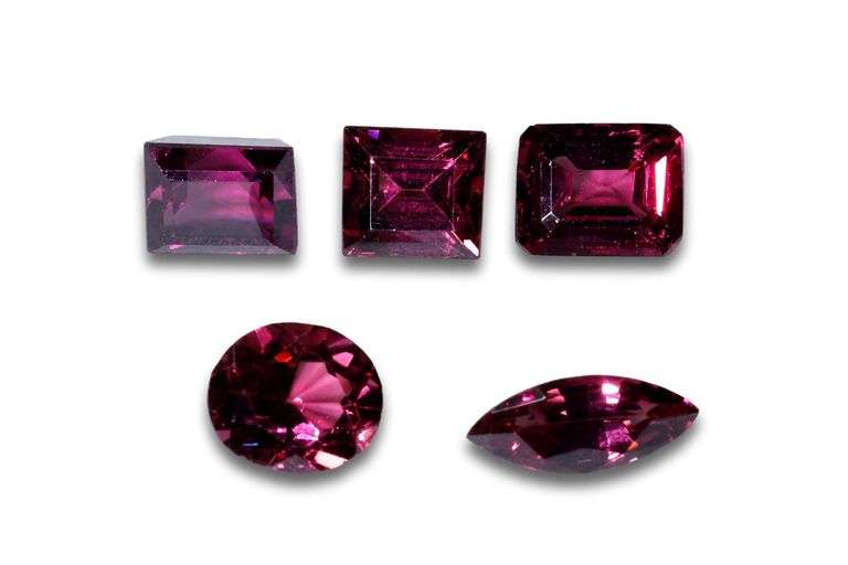 Sparkling Natural Rhodolite - Lot of 5
