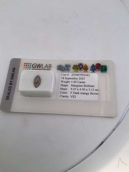 CERTIFIED NATURAL ORANGE BROWN DIAMOND