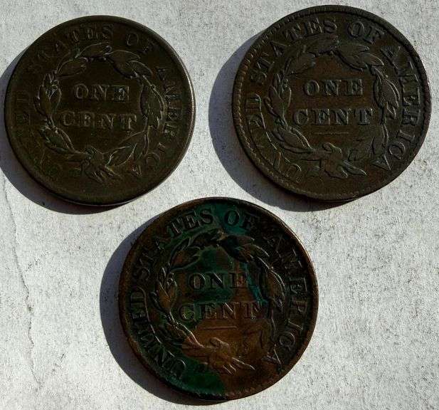 1826 Close Date 1830 LL 1837 Plain Hair LL Large Cents