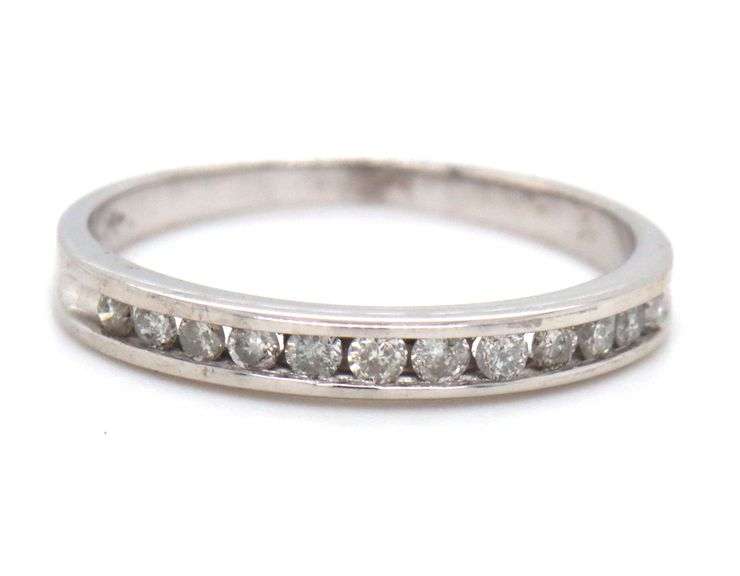 10kt White gold 0.25ctw channel set diamond band