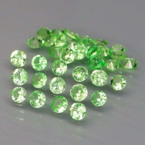 Vivid! Collectors 2.76ct untreated spring green Tsavorite set!