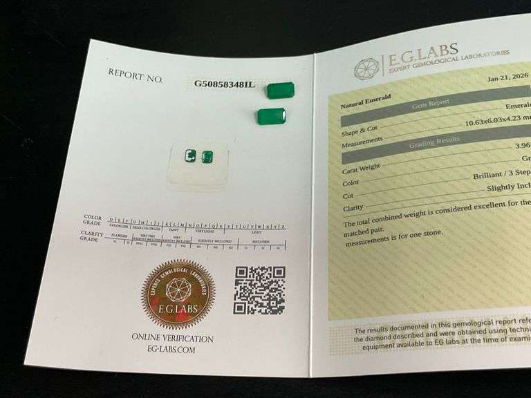 CERTIFIED NATURAL GREEN EMERALDS