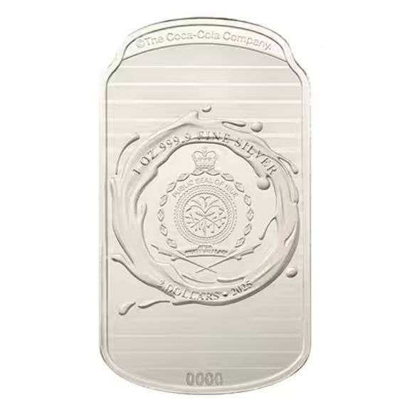 Collectable Coca-Cola 1 oz Silver Cherry Coke Coin with Box