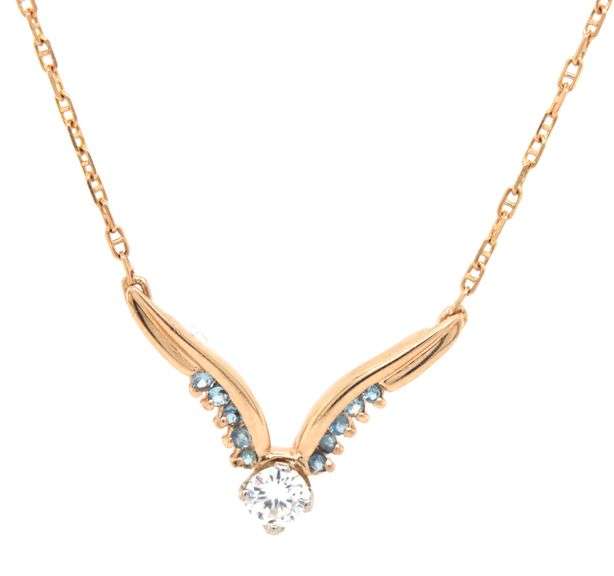 Pretty 14K YG 1/2 Ct. Diamond Necklace