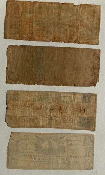 Four Confederate State of Va $1 Notes