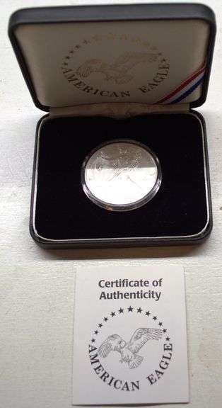 2004 $1 American Silver Eagle – 1 oz .999 Fine Silver – Bullion Coin w/ COA & Original Case