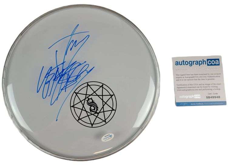 Slipknot Jay Weinberg Signed Custom Framed Drum Head Drumhead Display ACOA