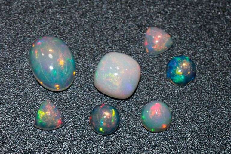 Natural Opal Cabochons - Lot of 7