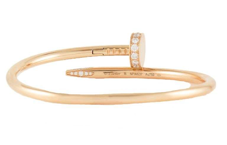Cartier 0.58ctw Diamond Juste Un Clou Bangle Bracelet in 18K