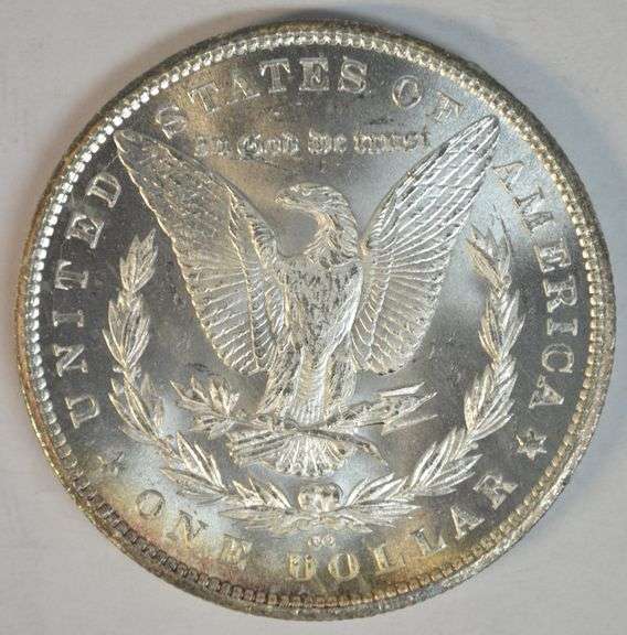 Blazing-white essentially Gem BU 1885-CC Morgan Silver Dollar
