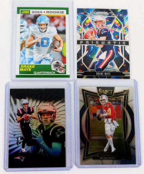 4 Drake Maye Super Bowl QB Rookie Football Cards