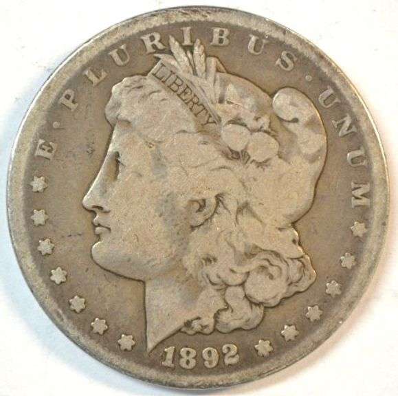 Rare key date 1892-CC Morgan Silver Dollar in nice circ