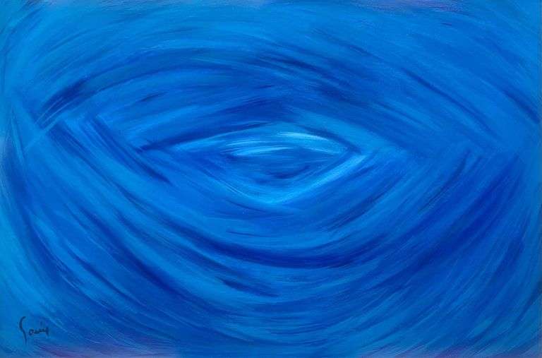 Spectacular Large Size Original Painting by Samia Dabbah