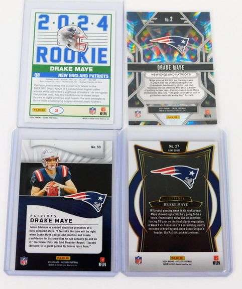 4 Drake Maye Super Bowl QB Rookie Football Cards