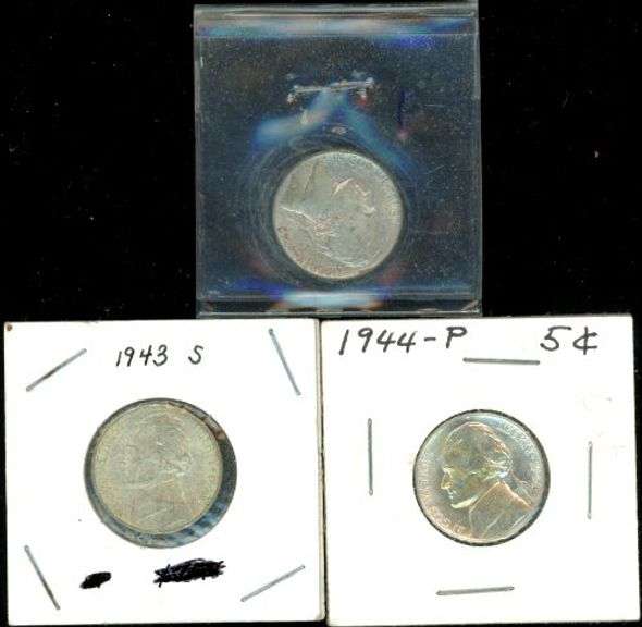 Three Different Silver Jefferson War Nickels in High Grade