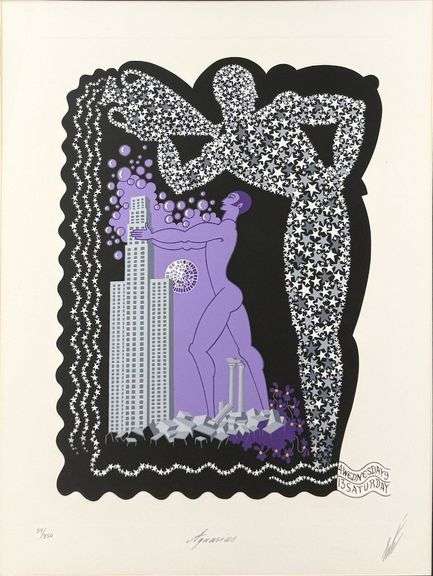Erte "Aquarius" Serigraph Signed Limited Edition from The Zodiac Suite