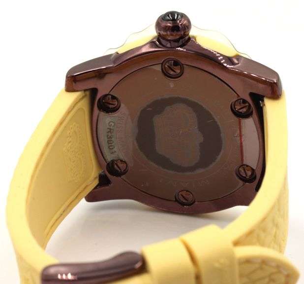 Glam Rock white dial stainless steel watch