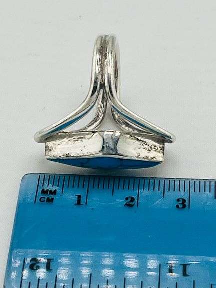 925 Sterling Silver Vintage Southwestern Turquoise Ring