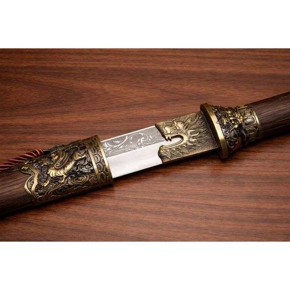 Dragon and Tiger Samurai Katana Sword