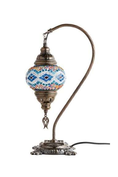 Handmade Swan Neck Mosaic Lamp