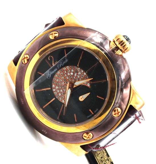 Brand new Glam Rock Miami rose gold diamond watch