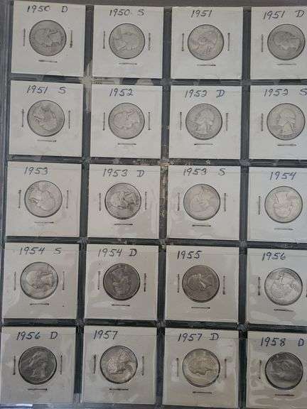 20 silver coin quarters various date