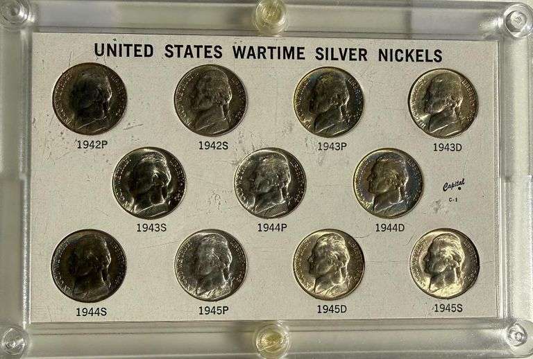 Complete BU US Silver War Nickels