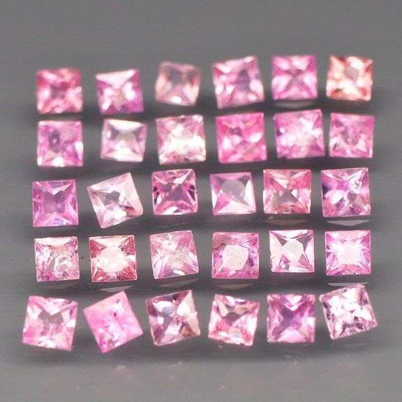 Radiant princess cut! 2.86ct pure pink Sapphire set!
