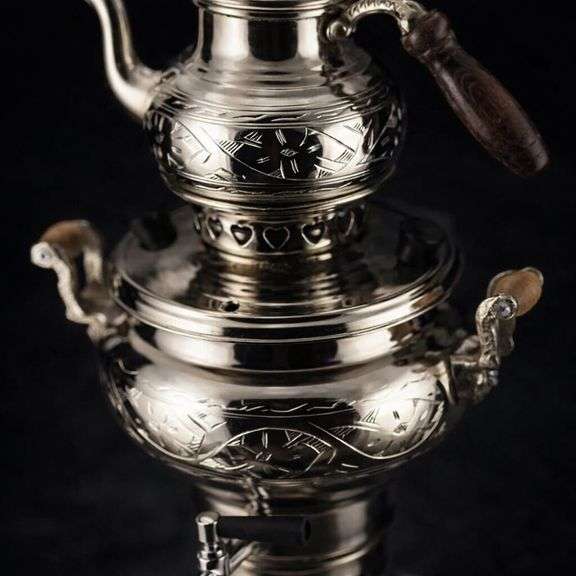Handcrafted Copper Samovar with Teapot