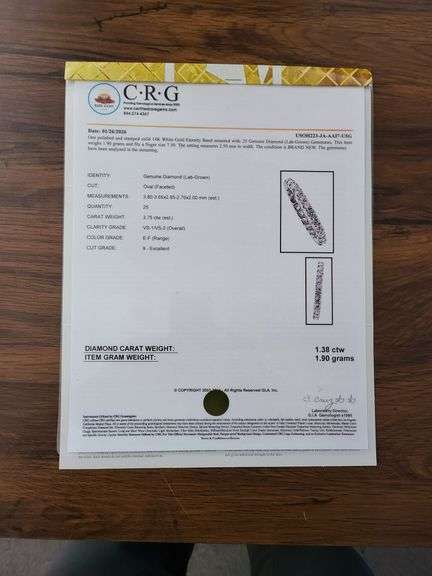 1.38 CTTW Lab Diamond Eternity Band