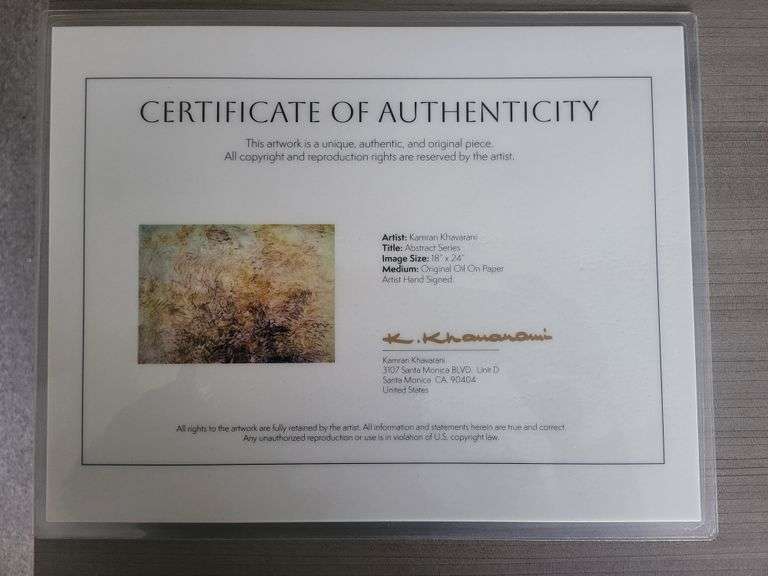 Investment! Very collectable and rare Khavarani Masterpiece Unveiled – Signed Abstract Romanticism