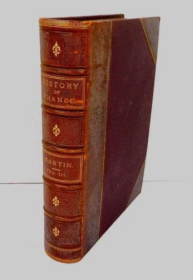 1882 History of France Antique Leather Book