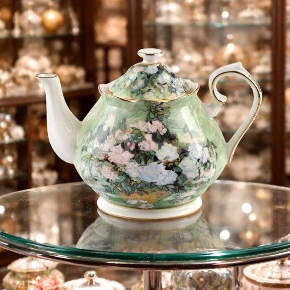 Ceramic Bone China Teapot with Built-in Filter