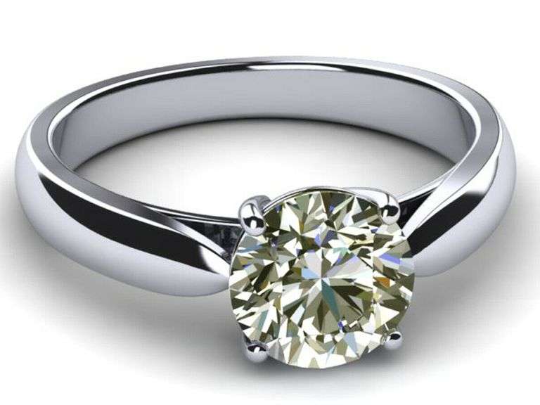 Sparkling 2.75 VVS1 Bright White Fire Moissanite Ring