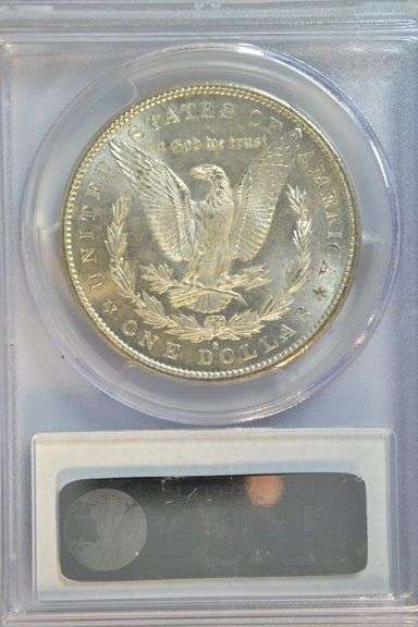 Semi-PL nearly Gem BU 1879-S Morgan Silver Dollar. PCGS MS64