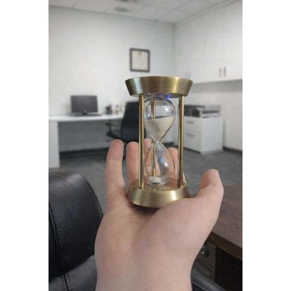 Vintage-style Brass Hourglass Timer